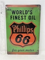 Metal sign- Phillips 66 motor oil