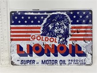 Metal sign- Goldol Lionoil