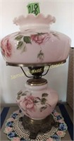 Pink Gone With The Wind Style Table Lamp 21" Tall