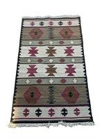 Vintage Native American style hand woven rug