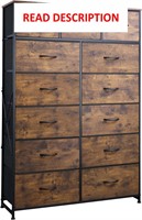 $90  WLIVE Tall Dresser  13 Drawers  Rustic Brown