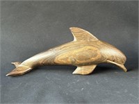Vintage carved wood dolphin