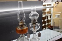 2 Antique Oil/Kerosene Lamps