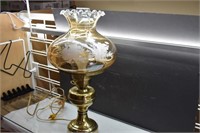 Brass Hurricane Table Lamp