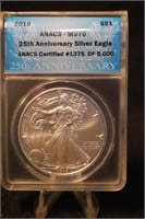 2010 MS70 1oz .999 Pure Silver Eagle