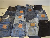 Tub of 16 pairs designer denim jeans - Levi's,