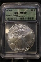 2003 Certified 1oz .999 Silver American Eagle