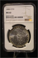 1884-O MS62 Morgan Silver Dollar Certified