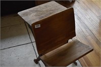 Vintage Sears Roebuck Wood & Cast Iron School Desk