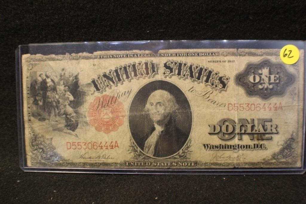 1917 $1 George Washington Legal Tender Note