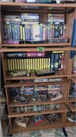Barrister Style Bookcase, Vhs Movies. Many New