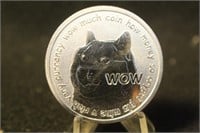 1oz .999 Pure Silver Dogecoin Crypto Round