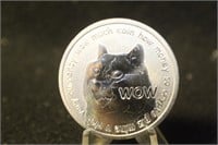 1oz .999 Pure Silver Dogecoin Crypto Round