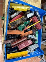 crate full of repairable and used train cars
