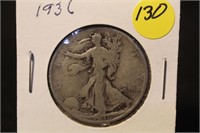 1936 Walking Liberty Silver Half Dollar