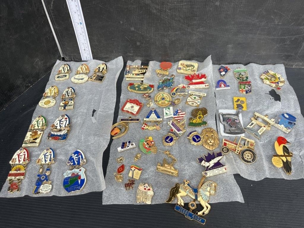 Lot of lions club, misc pins
