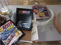 caribou antlers and nascar book lot