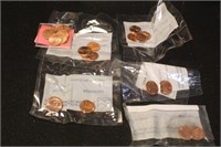Lot of Uncirculated Cents in Packaging