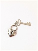 Sterling Lock & Key Pendant    A