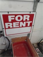 FOR RENT SIGN W METAL FRAME / LW