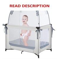 $45  Gray Pack N Play Tent  Breathable Mesh  Pop U