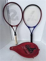 2 tennis racquets
