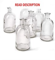 $15  Serene Spaces 6 Pack Bud Vases  Small Clear