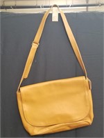 Leather designer-style handbag, marked Coach