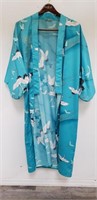 Japanese crane print robe