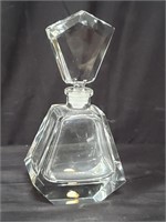 Crystal perfume bottle, 3 1/4" l. x 2" w. x 6
