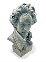 Large Beethoven vintage ceramic bust statue 
16