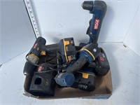 Lot of Ryobi 18V tools, batteries, charges