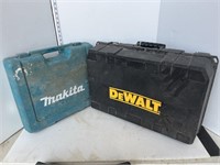 2 large tool cases, Makita & dewalt