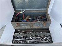 Toolbox full of sockets, screwdrivers, misc tools