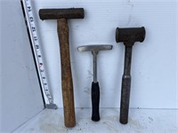 3 hammers/mallets