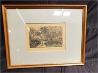 Signed Wallace Nutting hand-colored photograph