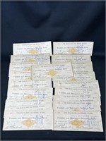 Group of 24 antique checks