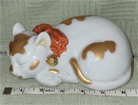 Japanese porcelain sleeping cat