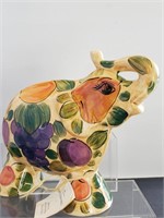 Vintage turov elephant hand painted ceramic
