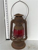 Beacon Oil lantern w/ red glass