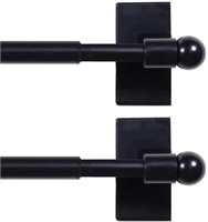 1Magnetic Curtain Rods 2 Pack for Metal Doors