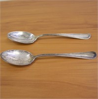 Set Of Two Watson Sterling Silver Serving Spoons