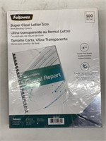 Fellowes Super Clear Letter Size Binding Cover100