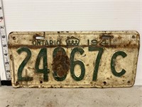 License plate- 1941 Ontario