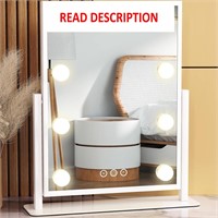 Lighted Vanity Mirror  9 Bulbs  3 Modes  360