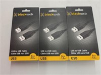 Lot of 4 Blackweb USB to USB Cable