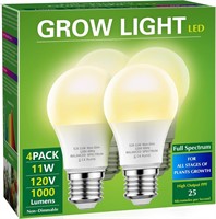 A19 4 Pack Grow Light Bulbs, LED