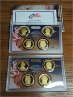 2007 & 2009 US Presidential Dollar Proof coin