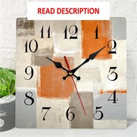 $22  ArtSocket Wooden Clock  Abstract  12 Inch