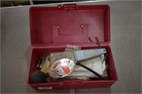 Plastic Tool Box and contents